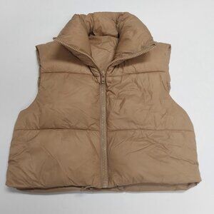 Women's cropped puffer vest
